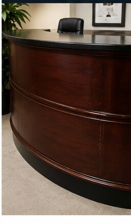 Commercial Reception Desk Restoration — after